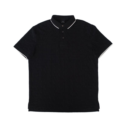 Armani Exchange Monogram Jacquard Polo T-Shirt
