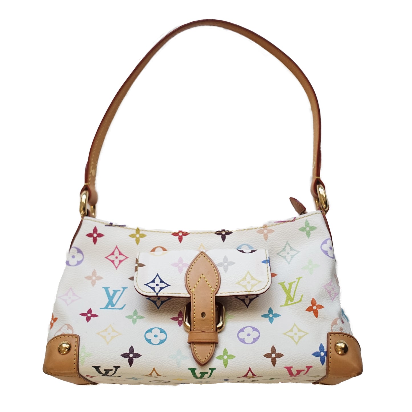 Louis Vuitton Vintage Eliza Shoulder Bag- Monogram Multicolore in white