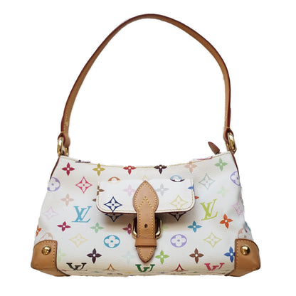 Louis Vuitton Vintage Eliza Shoulder Bag- Monogram Multicolore in white