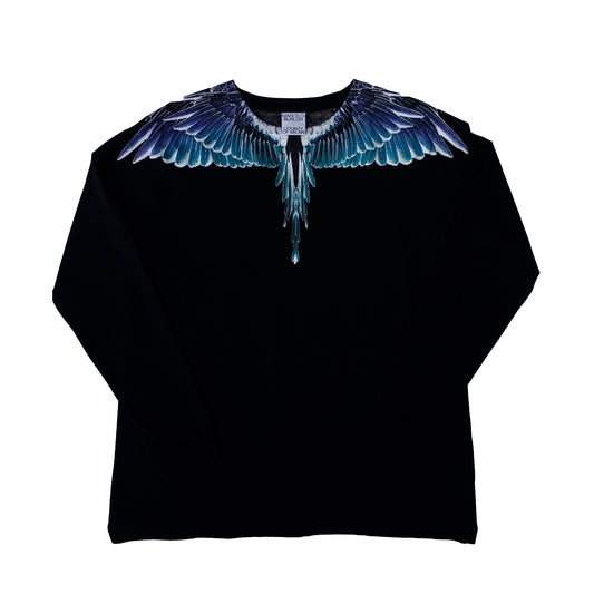 Marcelo Burlon County of Milan Black & Blue Wings Sweatshirt
