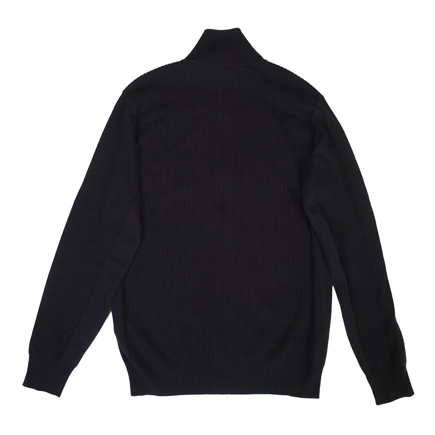 Giorgio Armani Navy Wool Zip up Sweater