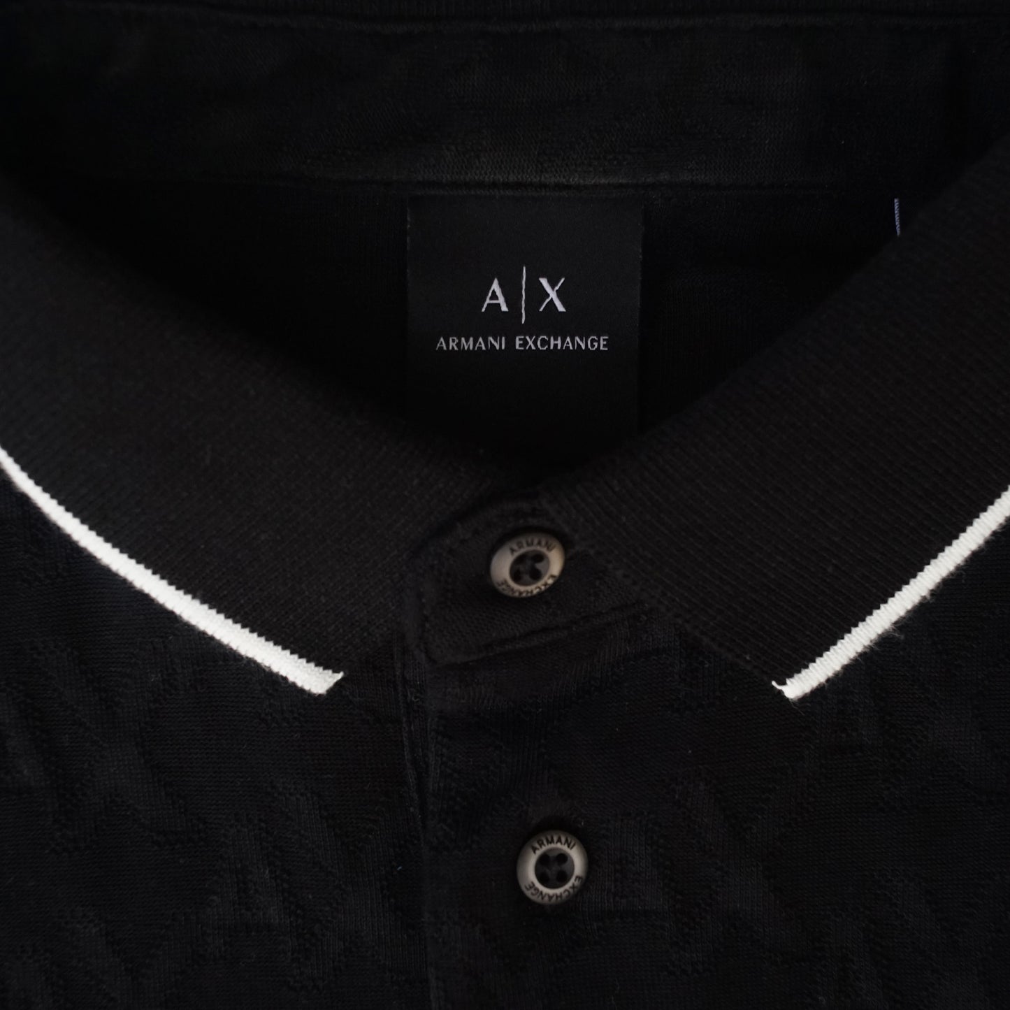 Armani Exchange Monogram Jacquard Polo T-Shirt