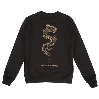 Armani Black Sweater Gold Dragon