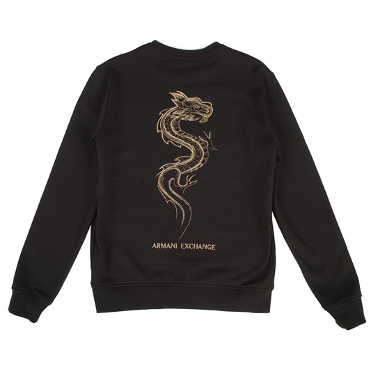 Armani Black Sweater Gold Dragon