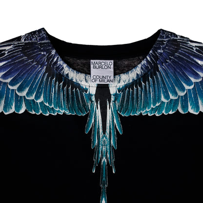 Marcelo Burlon County of Milan Black & Blue Wings Sweatshirt