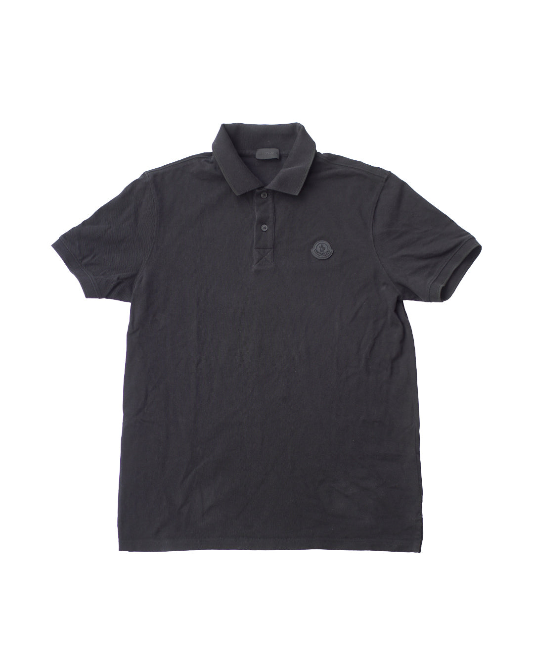 Moncler Logo Patch Cotton Piquet Polo Shirt