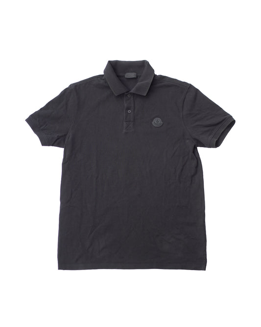 Moncler Logo Patch Cotton Piquet Polo Shirt