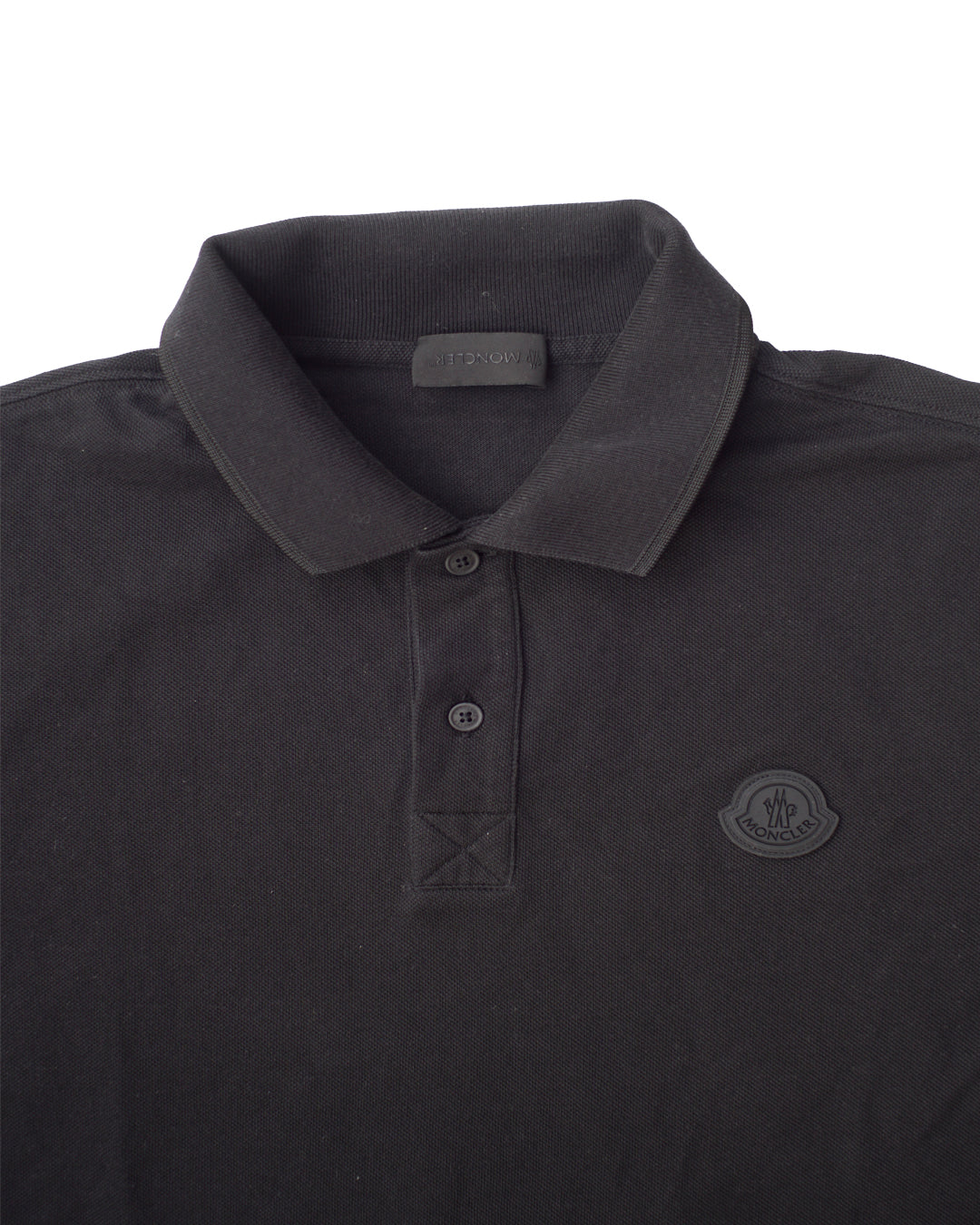 Moncler Logo Patch Cotton Piquet Polo Shirt