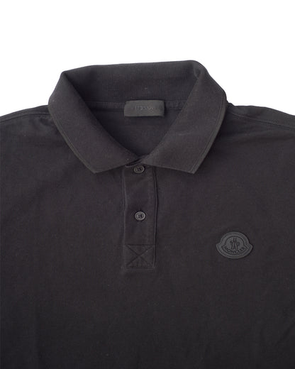 Moncler Logo Patch Cotton Piquet Polo Shirt